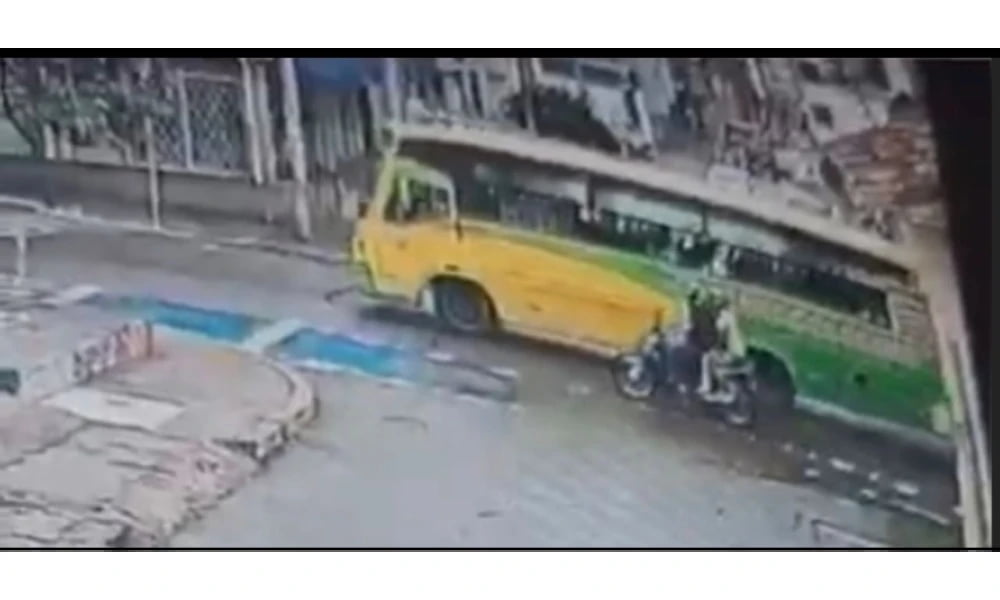 Video momento de accidente donde pierde la vida un menor en Bucaramanga